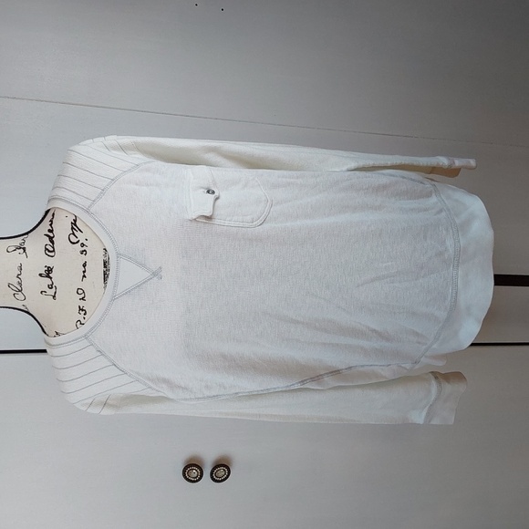 Inc- Mens Light Sweatshirt White w/Gray piping Soft Button Pocket Sz.XL - Picture 1 of 6